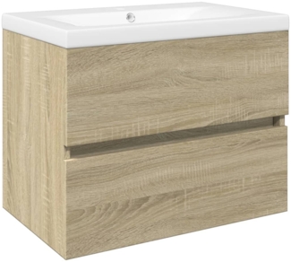 vidaXL 2-tlg. Badmöbel-Set Keramik und Holzwerkstoff 3307658