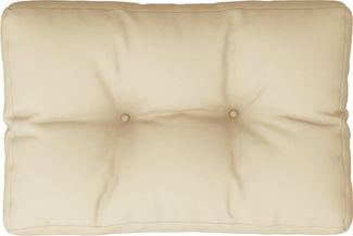 vidaXL Palettenkissen Beige 60x40x12 cm Stoff 360560
