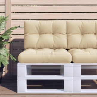 vidaXL Palettenkissen Beige 60x40x12 cm Stoff 360560