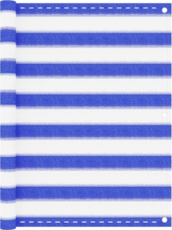 vidaXL Balkon-Sichtschutz Blau und Weiß 90x400 cm HDPE 310889