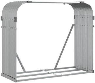 vidaXL Kaminholzunterstand Silbern 120x45x100 cm Verzinkter Stahl 364593