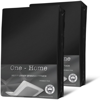 One Home Spannbettlaken Heavy, Jersey, Gummizug: rundum, (2 Stück), Double Pack für Topper, erhöhtes Flächengewicht