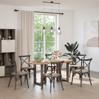 vidaXL Esstisch Hellbraun 180x90x74 cm Massivholz Eiche Oval 3305296