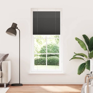 vidaXL Plissee Schwarz 85x200 cm Stoffbreite 84,4 cm Polyester 4015157