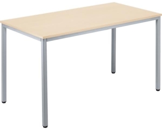 Soennecken Konferenztisch 1.200x700mm Gestell alusilber Platte ahorn