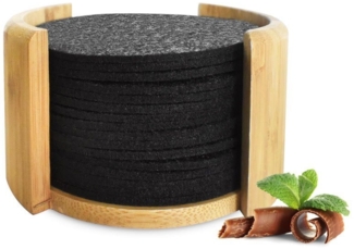 16 Runde Filzuntersetzer mit Aufbewahrungsbox Glasuntersetzer Untersetzer Tischset