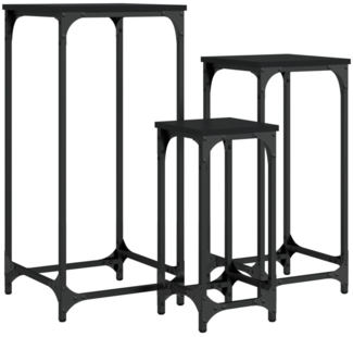 Couchtische, Sofatische 3 Stk. Schwarz Holzwerkstoff