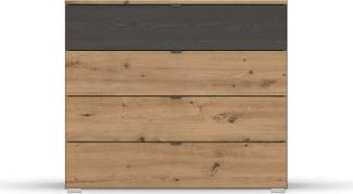 rauch Schubkastenkommode Kommode Sideboard Schubladenkommode APOLLON, mit 4 Schubladen, 1 Schublade in Absetzung Black oak MADE IN GERMANY