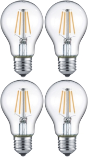 Trio LED-Leuchtmittel RL187, Filament Glühbirne Leuchte, E27 4W EEK E, warmweiß ~ 4er Set