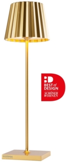 Sompex TROLL 2.0 Tischleuchte Gold Aluminium mit Akku dimmbar Outdoor 38 cm