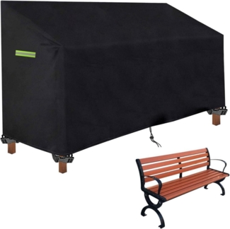 Gartenbank Schutzhülle 2/3 Sitzer UV-Wasserdicht 165 cm Schwarz