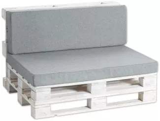 Gutekissen® Palettenkissen Palettenauflagen PF (Rückenlehne 120x50 glatt, Grau)