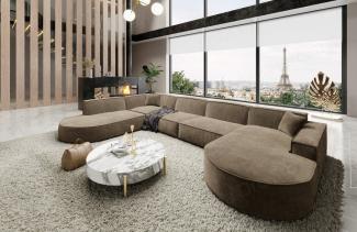 Sofa Dreams Wohnlandschaft Designer Stoff Sofa Modern Couch Alegranza U Form Stoffsofa, Loungesofa