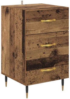 vidaXL Nachttisch mit Schubladen Altholz 40 x 40 x 66 cm Holzwerkstoff 882098