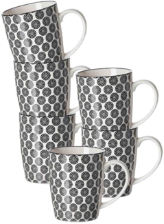 Ritzenhoff & Breker Takeo Circles Henkelbecher 350 ml 6er Set