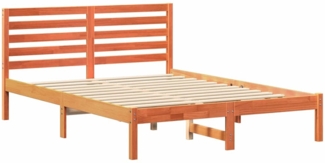 vidaXL Bettgestell Wachsbraun 140 x 190 cm Massivholz Kiefer 872298