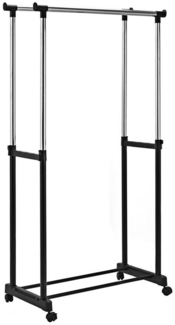 COSTWAY Kleiderständer 86 x 43 x 94-168cm, schwarz