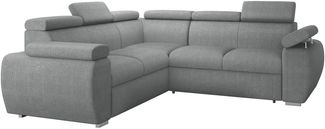 Ecksofa Boston Maxi mit Schlaffunktion, Bettkasten, Einstellbare Kopfstützen (Farbe: Flow 17)