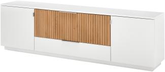 Lowboard Linda 10 weiß-grau 192 x 60 x 45 cm TV-Board TV-Schrank TV-Möbel
