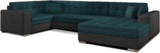 Eltap Damario Ecksofa (Dora 85, Dora 96) Seite rechte, Dunkelgrün, 189 x 78 x 338 cm