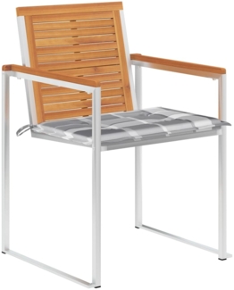 vidaXL Gartenstühle 6 Stk. mit Kissen Massivholz Akazie 3078511