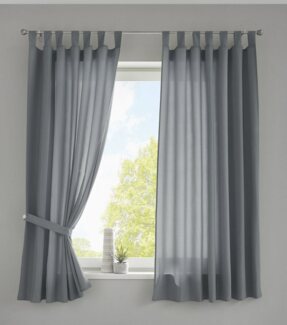 Gardinenbox Vorhang, Schlaufe (2 St), blickdicht, Microfaser, Schal Microsatin »Berlin« Blickdicht Kräuselband Raffhalter 20400N2