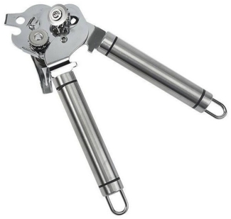 Dosenöffner aus hochwertigem Edelstahl – robust & ergonomisch, 21 cm, silber