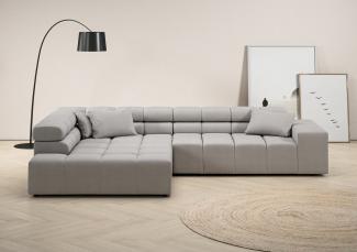 INOSIGN Ecksofa Ancona incl. Kopfteilverstellung, Zierkissen Breite 319cm, L-Form, wahlweise motorische Sitztiefenverstellung, auch in Cord + Easy Care