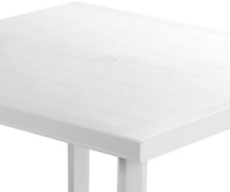 Gartentisch Terrassentisch Outdoor Tisch Weiß L80xB75xH72cm