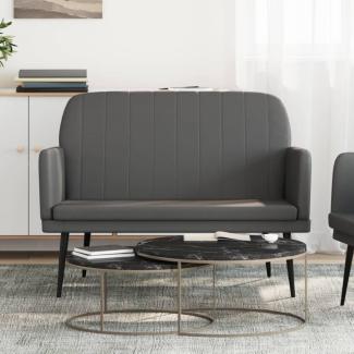 vidaXL Sitzbank Grau 107 x 80 x 81 cm Kunstleder