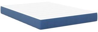 vidaXL Bettmatratze mit Matratze Blau 160 x 200 cm Stoff 42008299