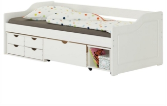 IDIMEX Funktionsbett SENTA, Bett mit Stauraum, Kiefer massiv, Kinderbett Jugendbett 90x200 Farbaus