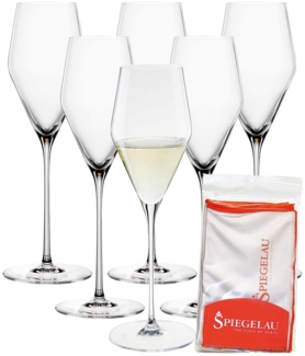 Spiegelau Definition Champagnerglas 250 ml 6er Set + Poliertuch