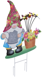 LED Solarleuchte, Gartenzwerg, bunt, L 43 cm