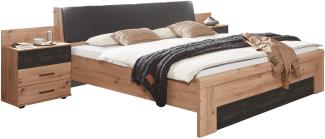 Bett >Sulzbach< (B/H/T: 289x88x228 cm) in Artisan-Eiche-Nachbildung