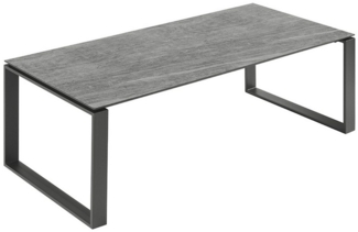 riess-ambiente Gartentisch FLOATING 210cm anthrazit - Keramik, Kufen-Metallgestell, wetterfest (Einzelartikel, 1-St), Garten · Outdoor Esstisch · Terrasse · Industrial · 8+ Sitzplätze