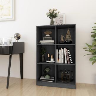 vidaXL Bücherregal Grau 70x33x110 cm Massivholz Kiefer 809956