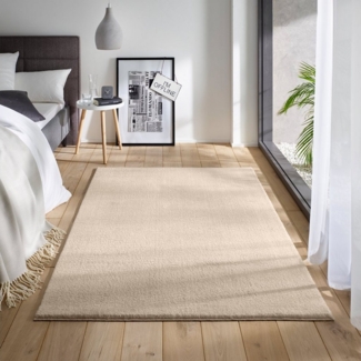 TaCa Home Teppich Hochwertiger Bodenvorleger aus weichem Hochflor, rund, Höhe: 19 mm, Waschbarer Teppich mit Anti-Rutsch Beschichtung