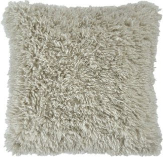 Annimuck Kissenhülle SANDER Kissenhülle Ayla hellgrau light grey Kuschelfell 40x40 cm, (1 Stück)