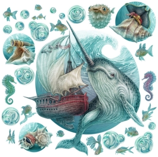 Tulup Wandsticker Wandtattoo Kinder Unterwasserwelt Kinderzimmer Dekoration