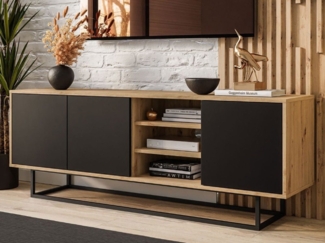 ALLHOUSE24 Lowboard MANDY Artisan Eiche - Wand & Standmontage, Fernsehtisch Modern