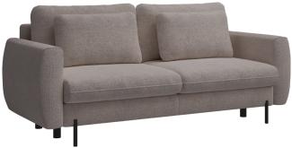 Selsey RANE - Sofa mit Schlaffunktion und wasserabweisendem Chenille-Bezug, beige