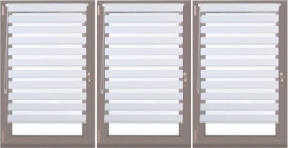 3 x Doppelrollo Klemmfix Weiß 85x150 cm 10023076