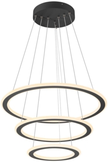 SLV 1007701 ONE FLAT Pendelleuchte triple 80cm 2700K 3000K DALI Touch schwarz