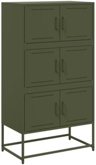 vidaXL Sideboard Olivgrün 68,5x38,5x123,5 cm Stahl 846492