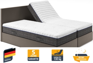 eQ Dream Kaltschaummatratze mit elektrischer Höhenverstellung, 26cm Luxushöhe und 2 in 1 Wendekern Größe 90 x 200 cm Ausführung Funk-Fernbedienung