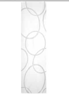 HOME WOHNIDEEN Pinale 145 X 57 cm 1x Schiebewand inkl. Paneelwagen + 1 Beschwerungsstange Weiss