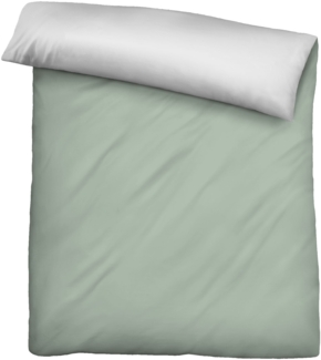 Traumhaft schlafen - Castell - Markenbettwäsche Baumwoll Linon Bettwäsche 0040600 UNI, fichte, 1x 155x220 cm + 1x 80x80 cm