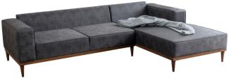 Casa Padrino Luxus Ecksofa Grau / Braun 265x180 x H. 70 cm