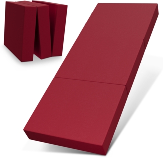 Bestschlaf Klappmatratze Gästematratze, 90x200x15 cm, rot